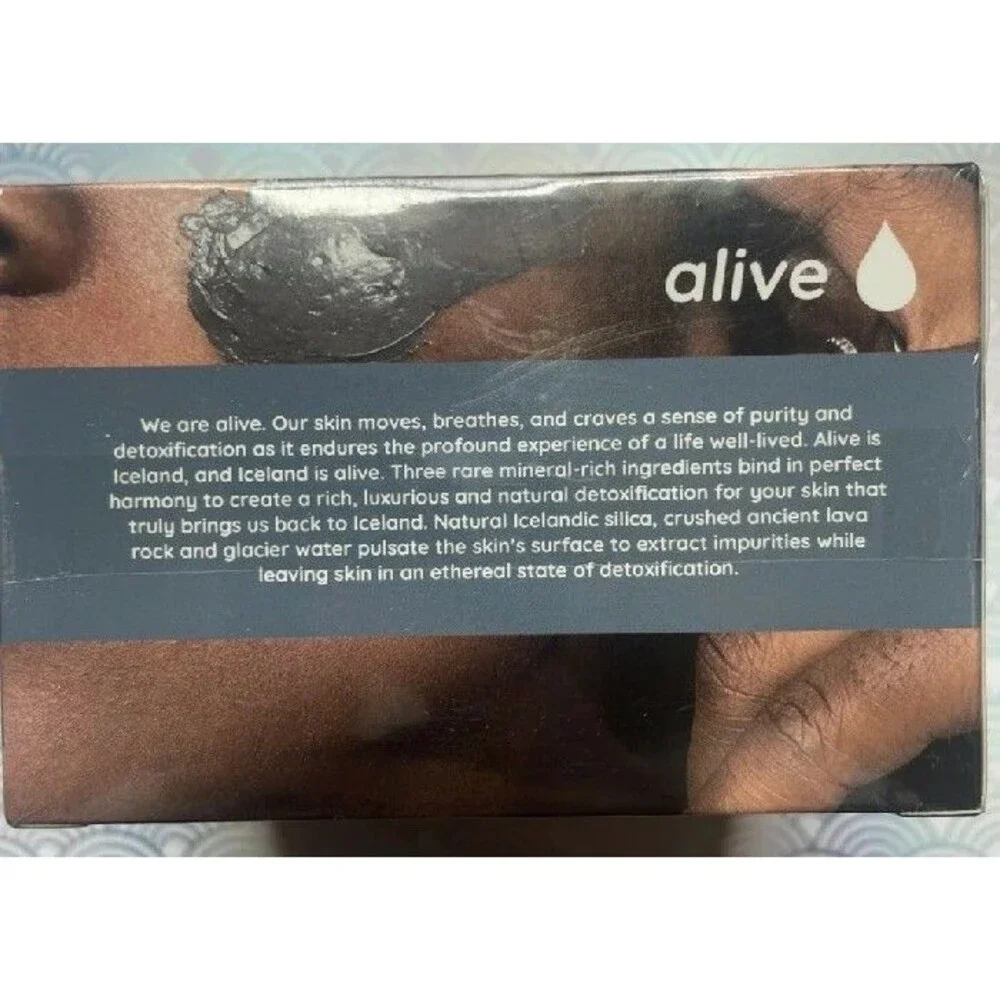 Dew of The Gods Icelandic Silica Detox Mask Alive Full Size  4.2 oz Organic NIB